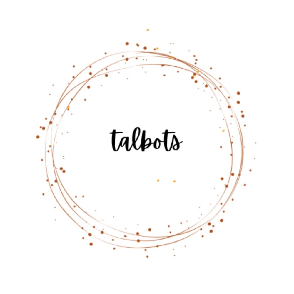 Talbots Black and Gold Artistic Logo